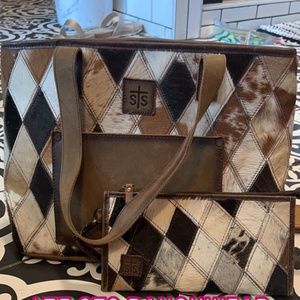 STS Ranchwear Leather Tote & Matching wristlet